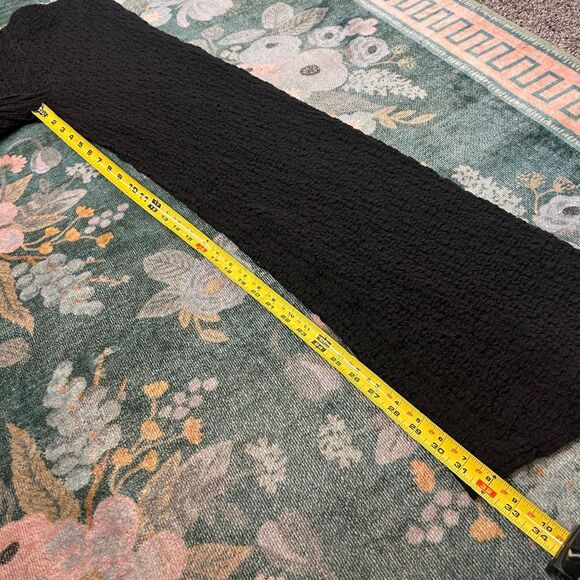 Mango Pants Womens Black Medium Textured Popcorn Stretchy Knit Flare Wide leg - Picture 13 of 15